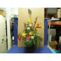 55 In. Artificial Flower Arrangement With Decorative Wooden Pot